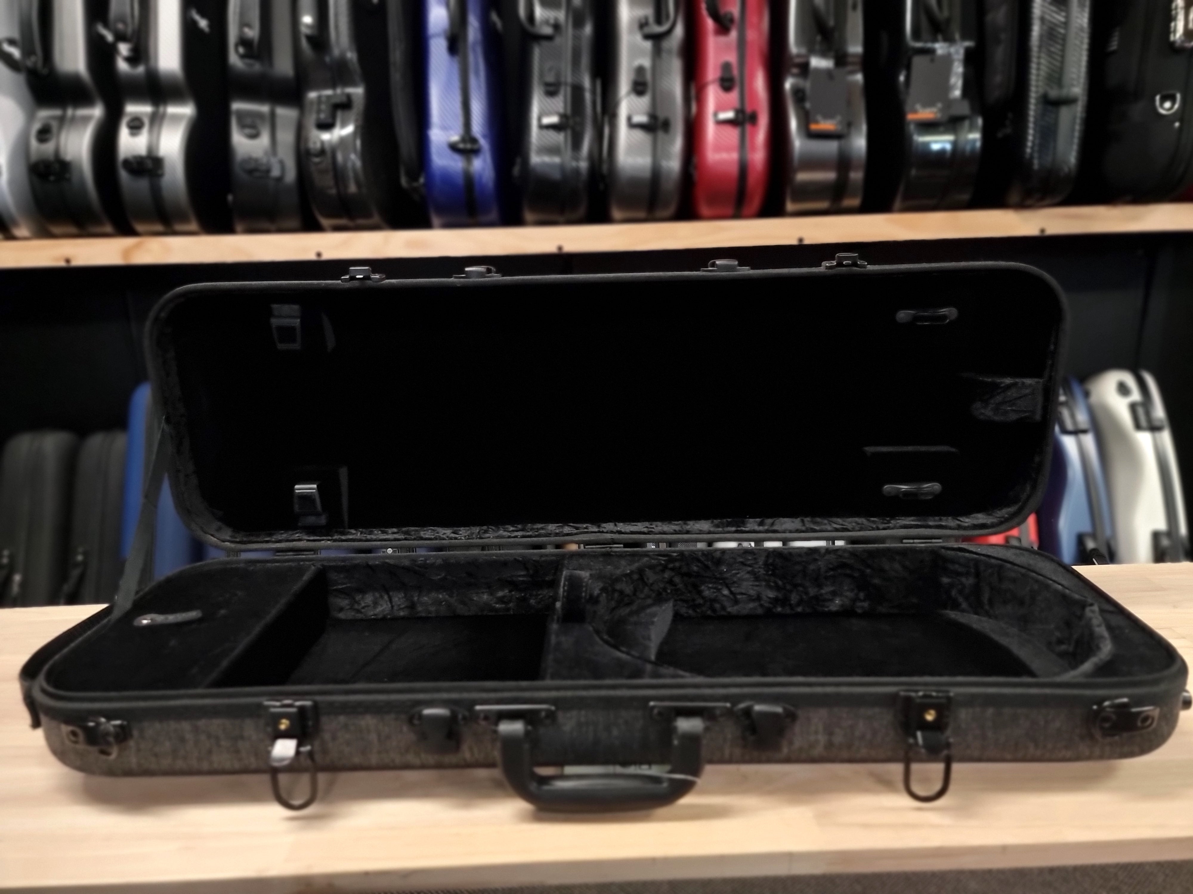 GEWA Bio-S Oblong Violin Case with Sheet Music Pocket Grey/Black