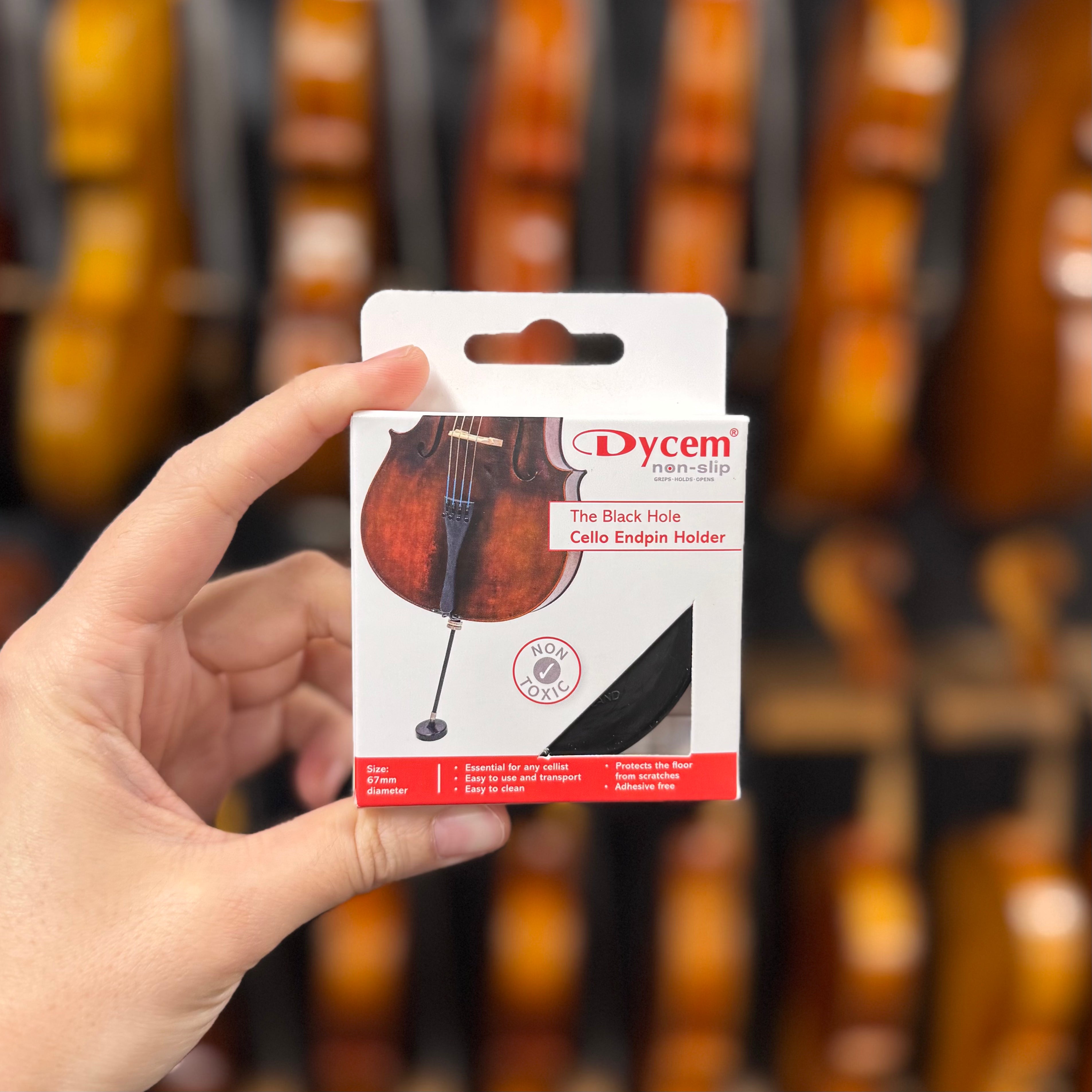 Dycem Black Hole End Pin Holder Cello/Bass
