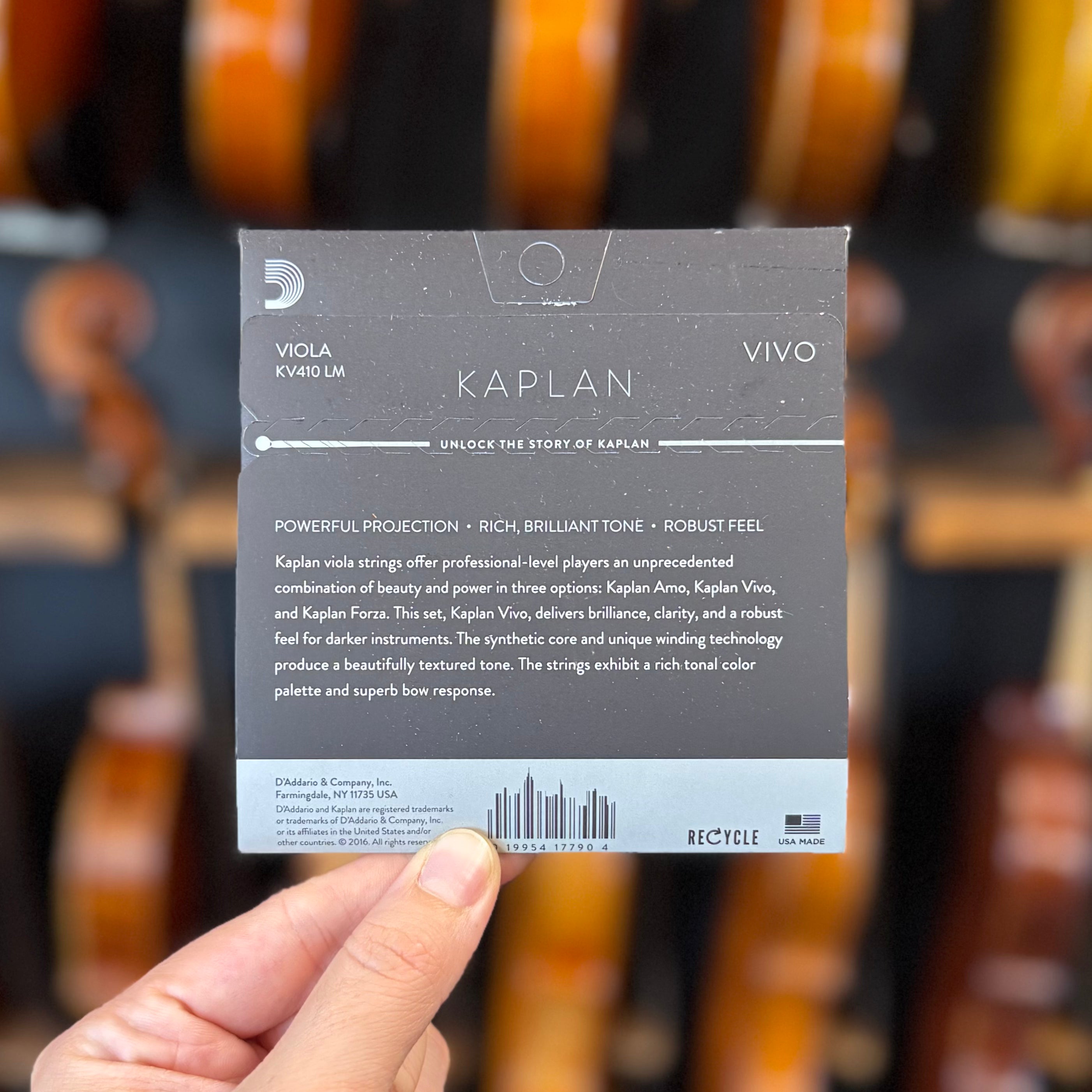 Kaplan Vivo Viola String Set / 4/4 (Long/Medium)