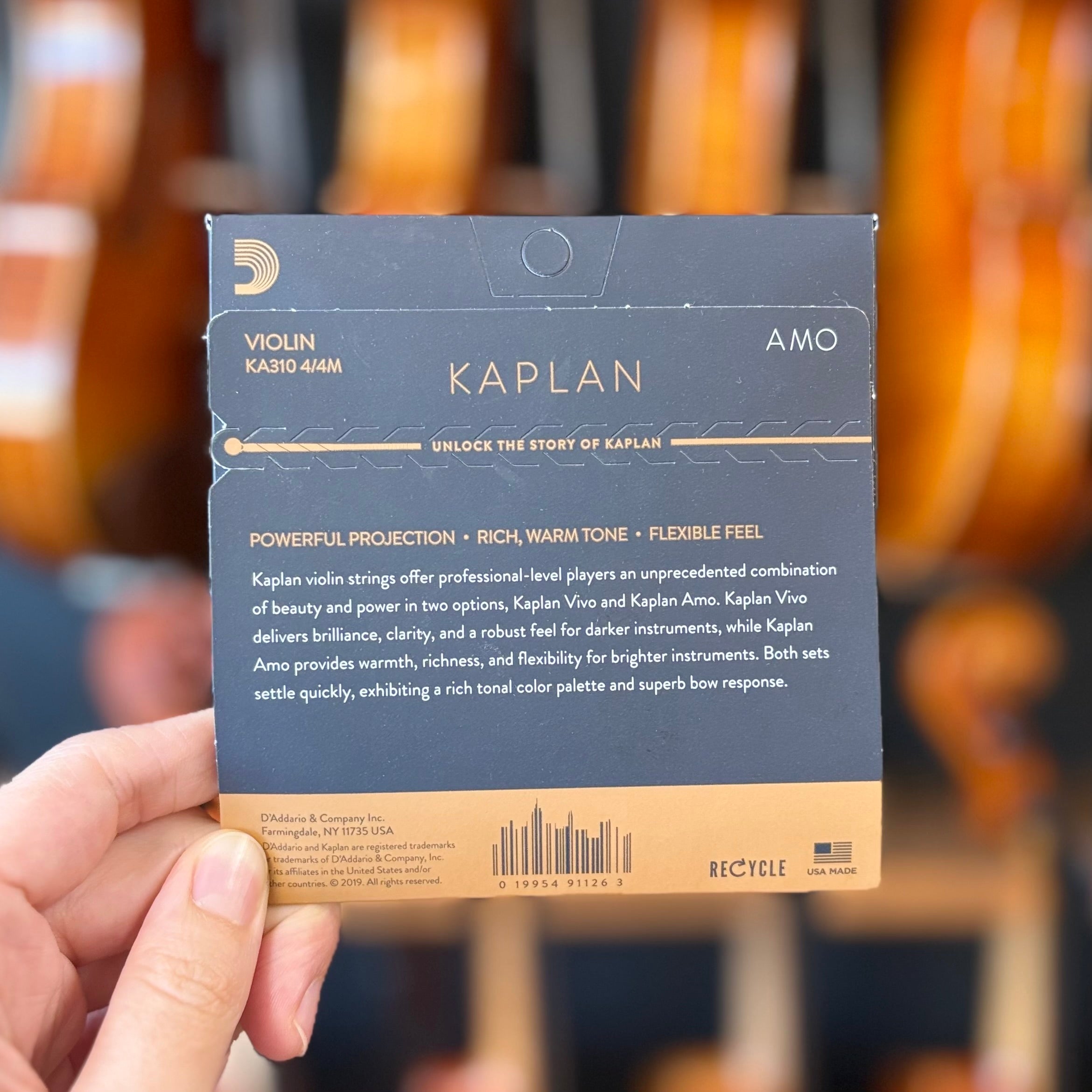 Kaplan AMO Violin String Set 4/4 - Medium