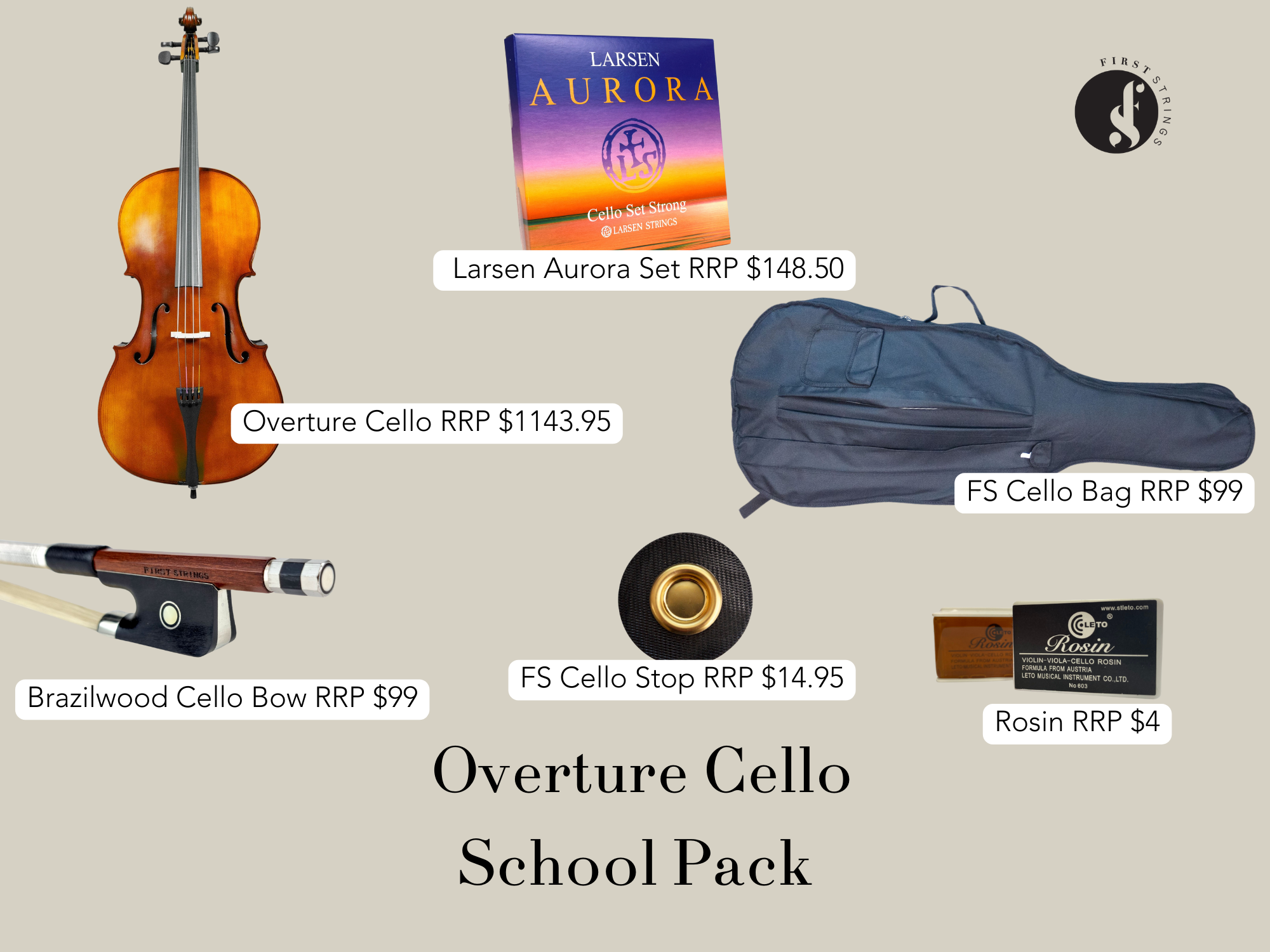 Overture Cello School Pack