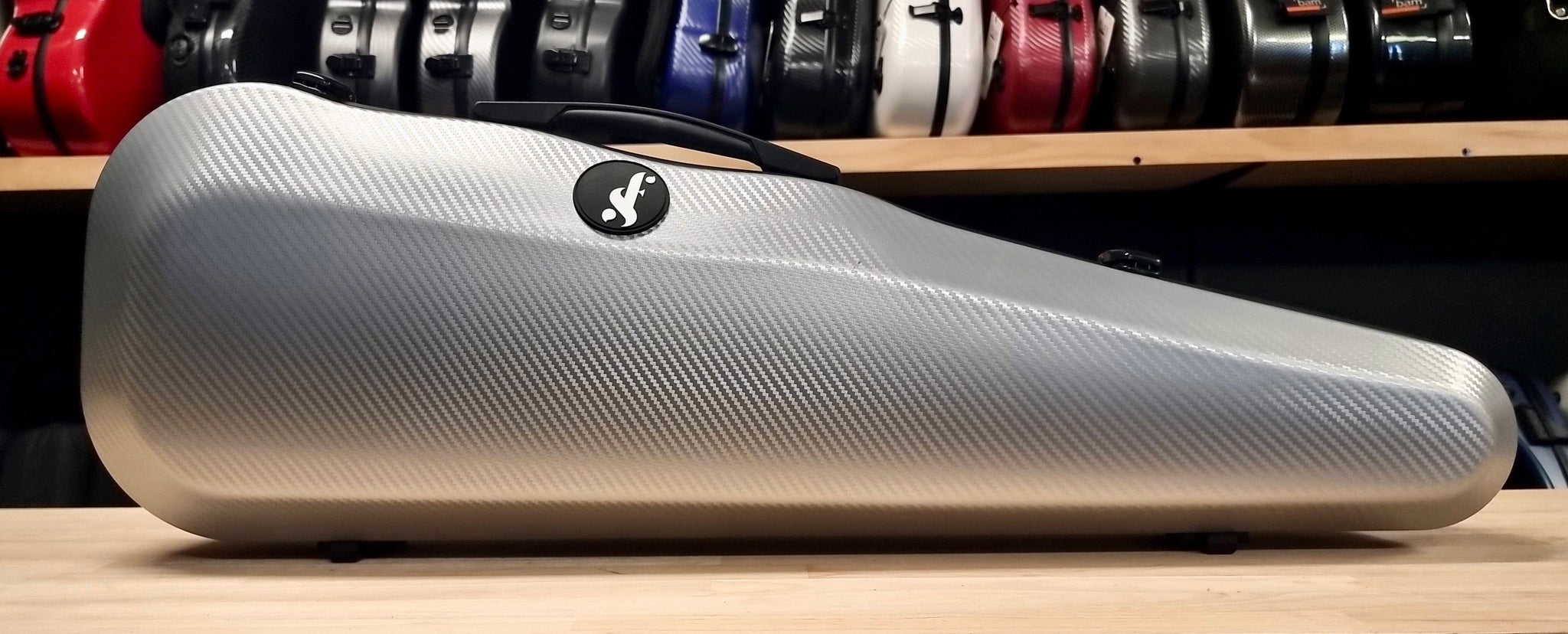FS Shaped Violin Hard Case - Silver