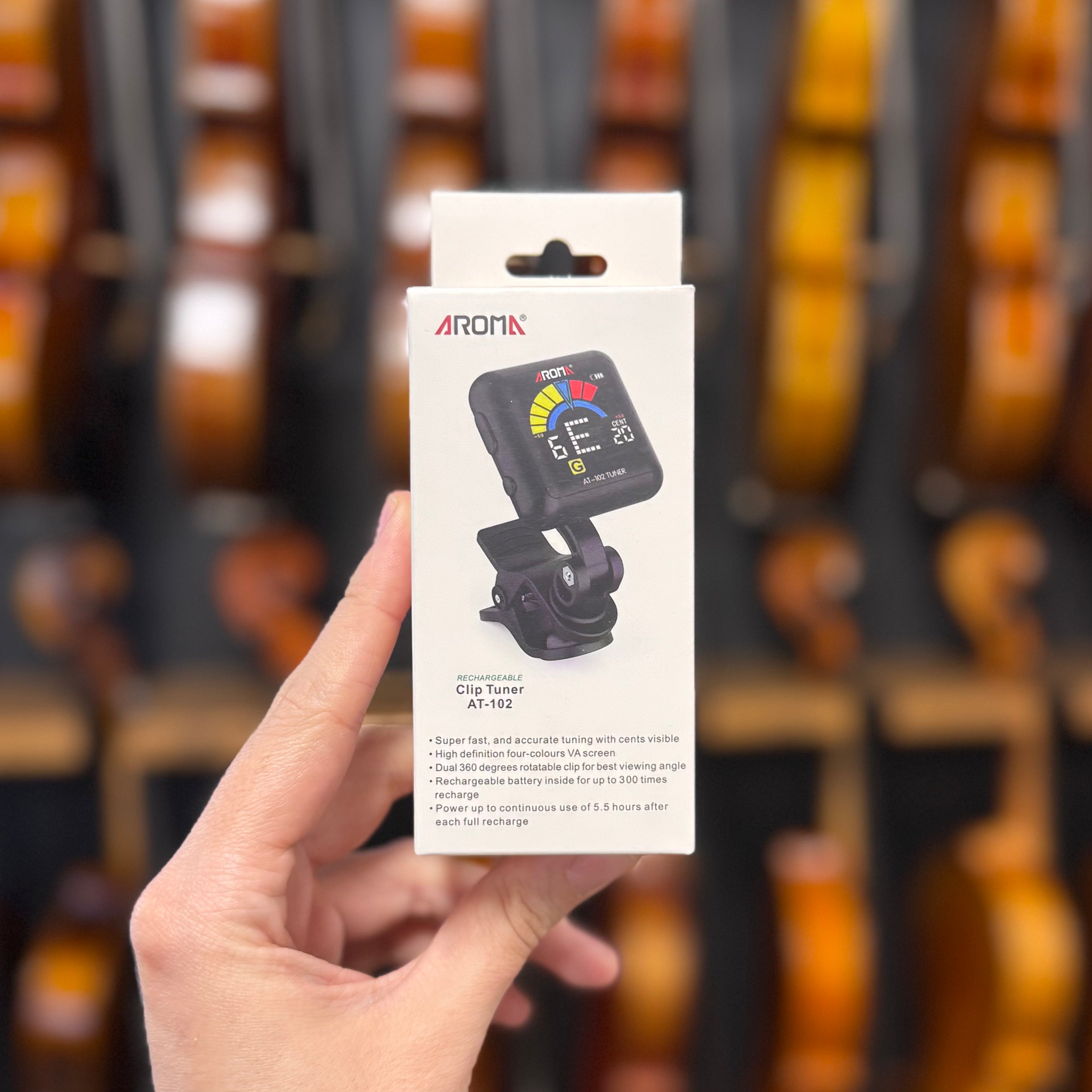 Aroma AT102 Clip-On Rechargeable Tuner