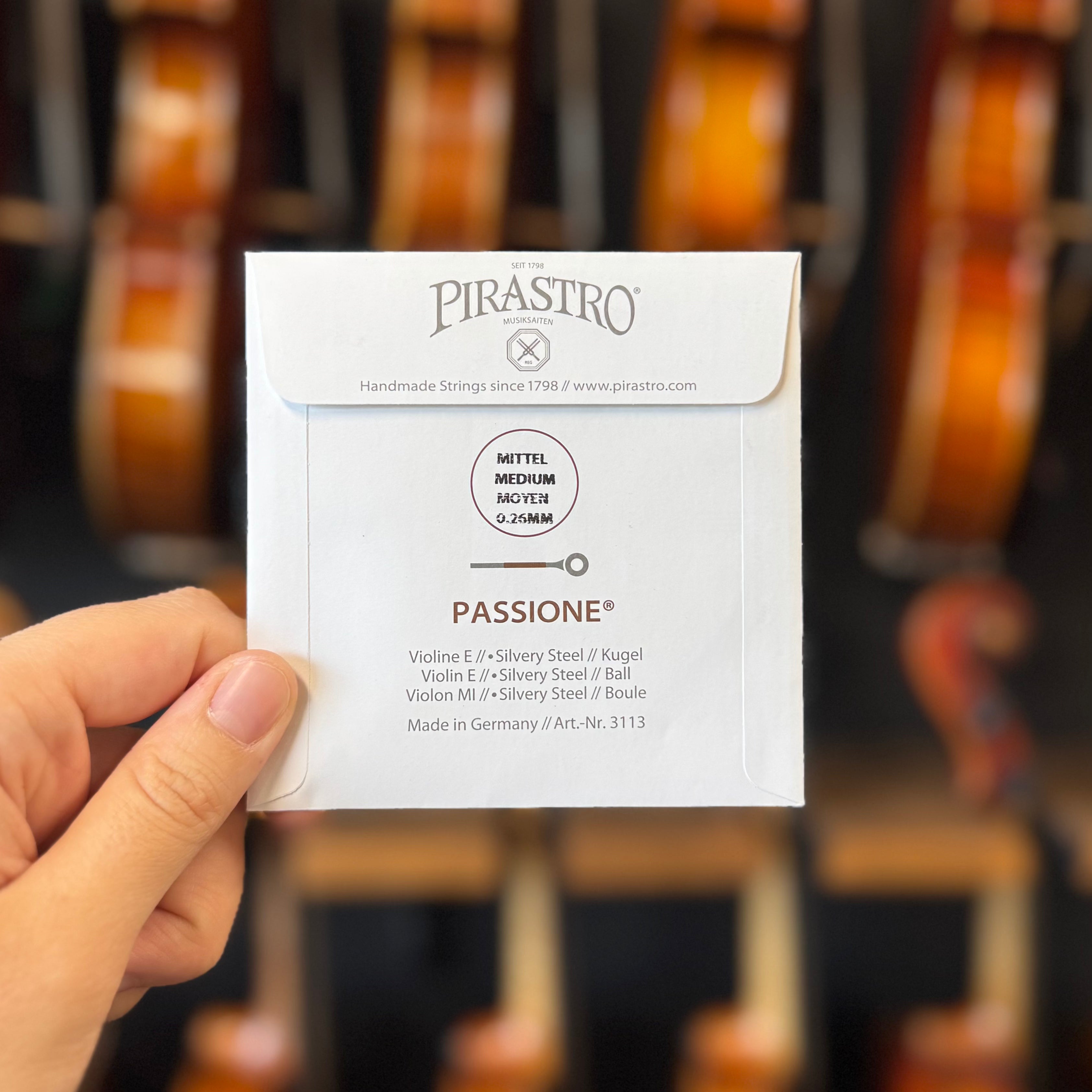 Passione Violin String Set / 4/4 (E Ball End)