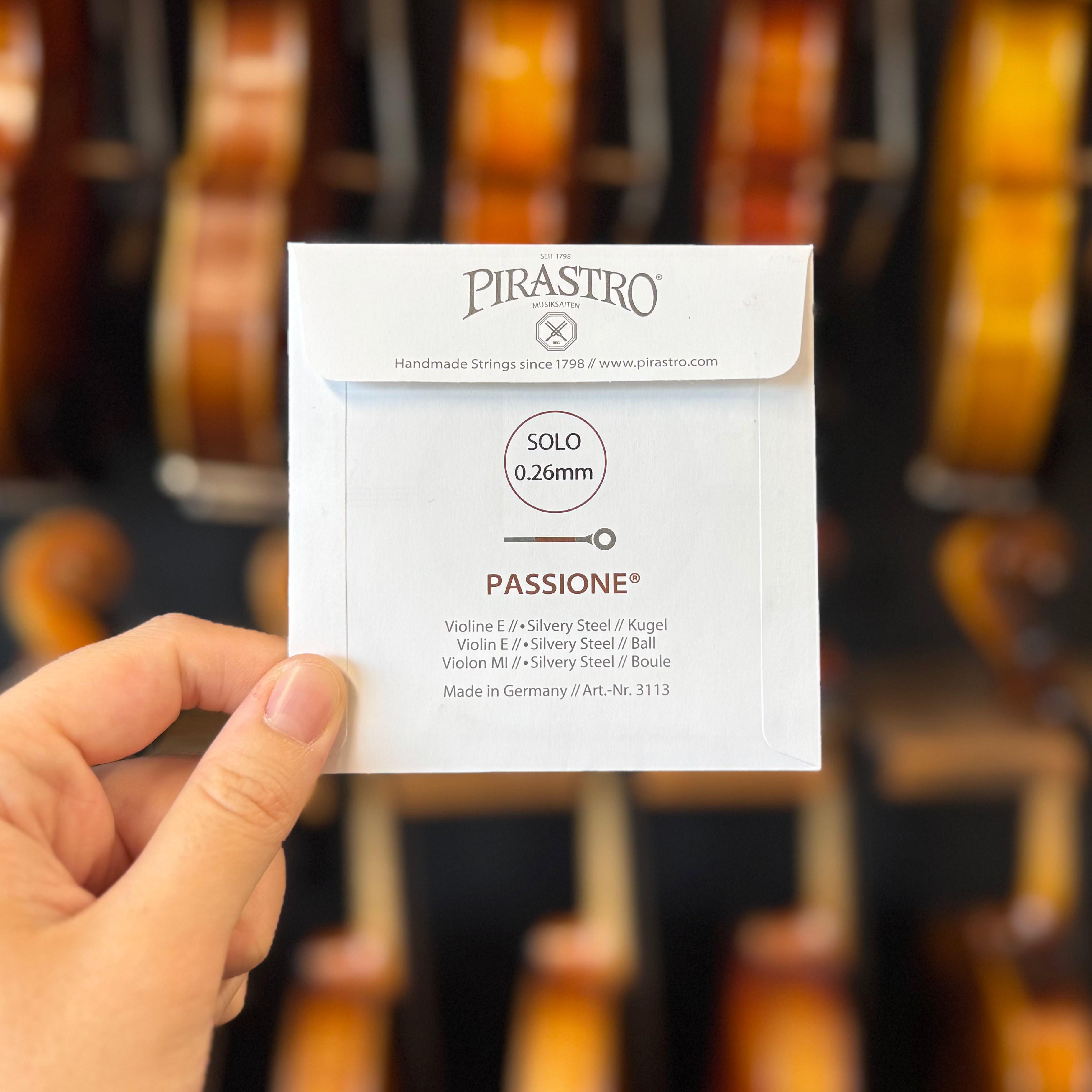 Passione Solo Violin String Set / 4/4 (E Ball End)