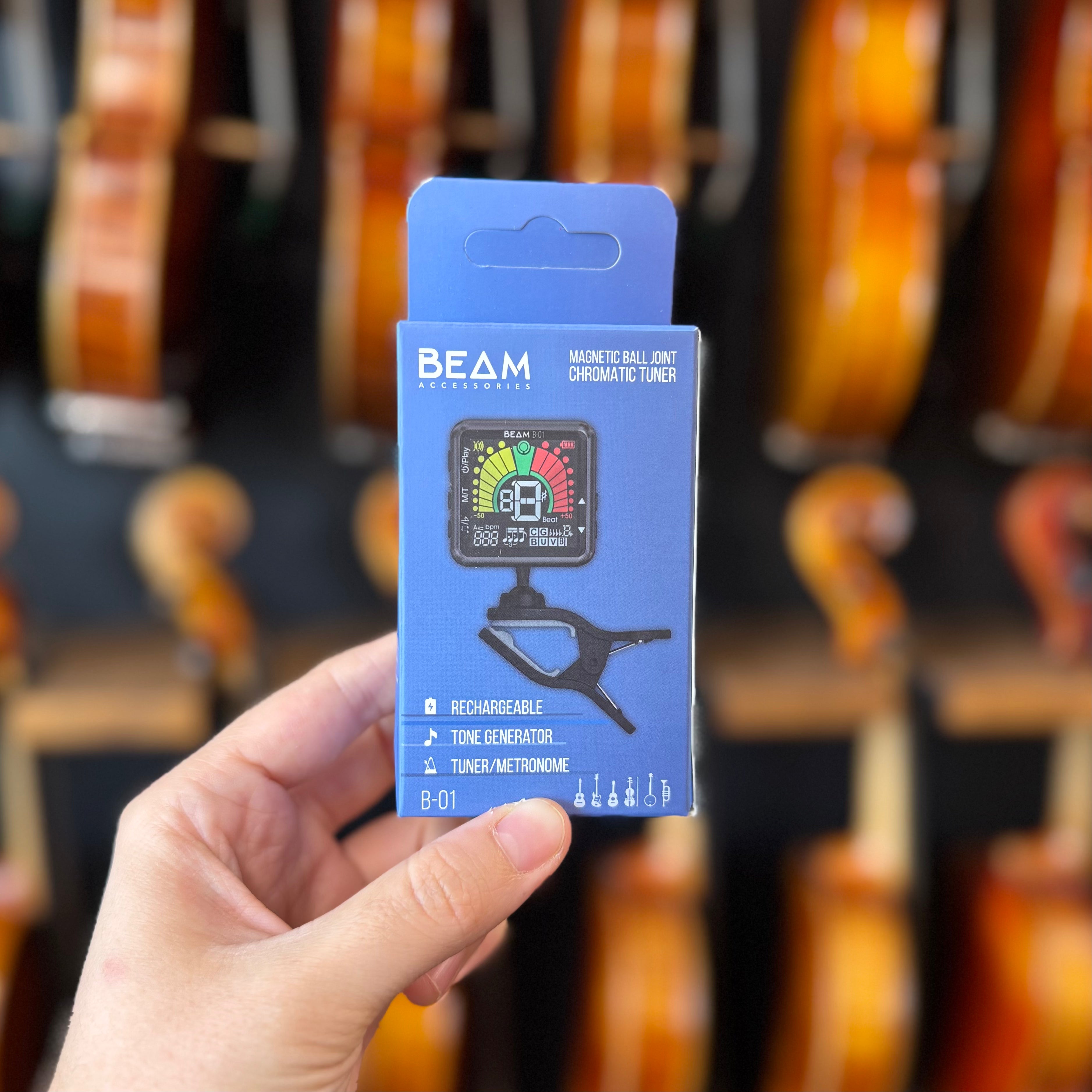 BEAM Clip-on Metro/Tuner Rechargable B-01