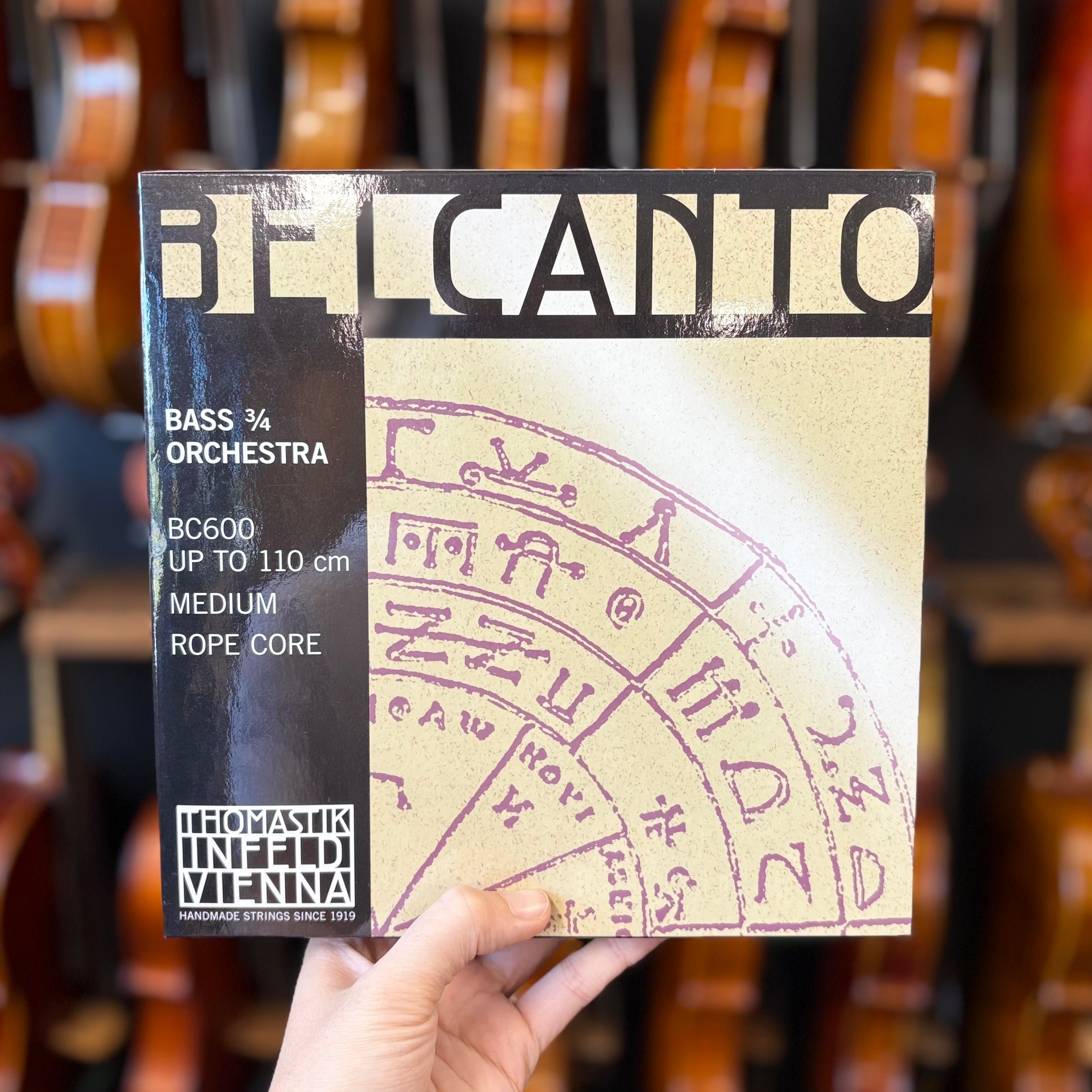 Belcanto Double Bass 3/4 String Set - Orchestra Medium