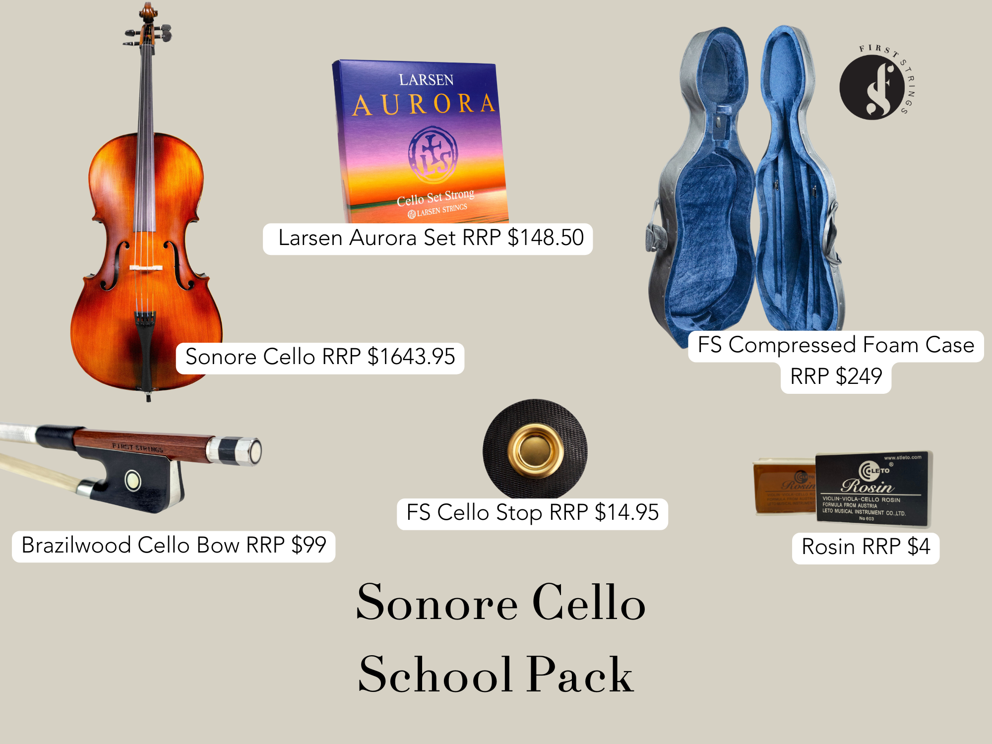 Sonore Cello School Pack