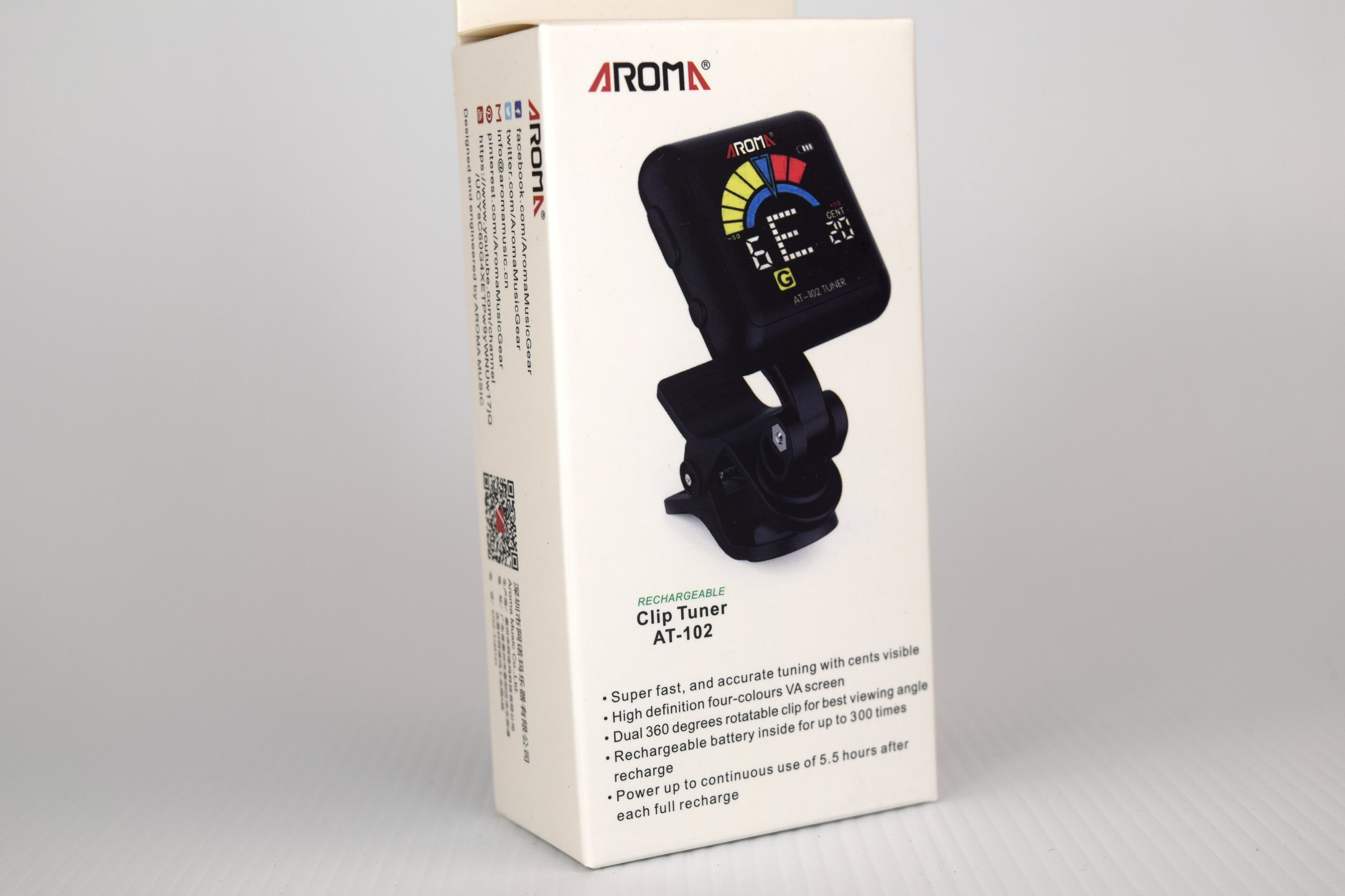 Aroma AT102 Clip-On Rechargeable Tuner