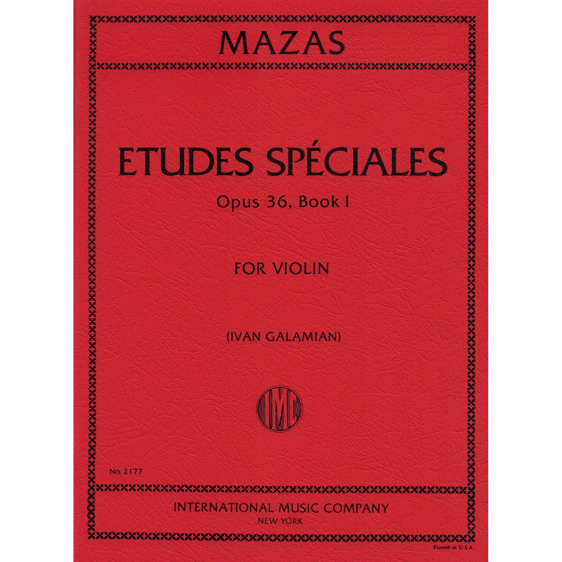 Mazas – Etudes Op. 36 Book 1 (Galamian Edition)